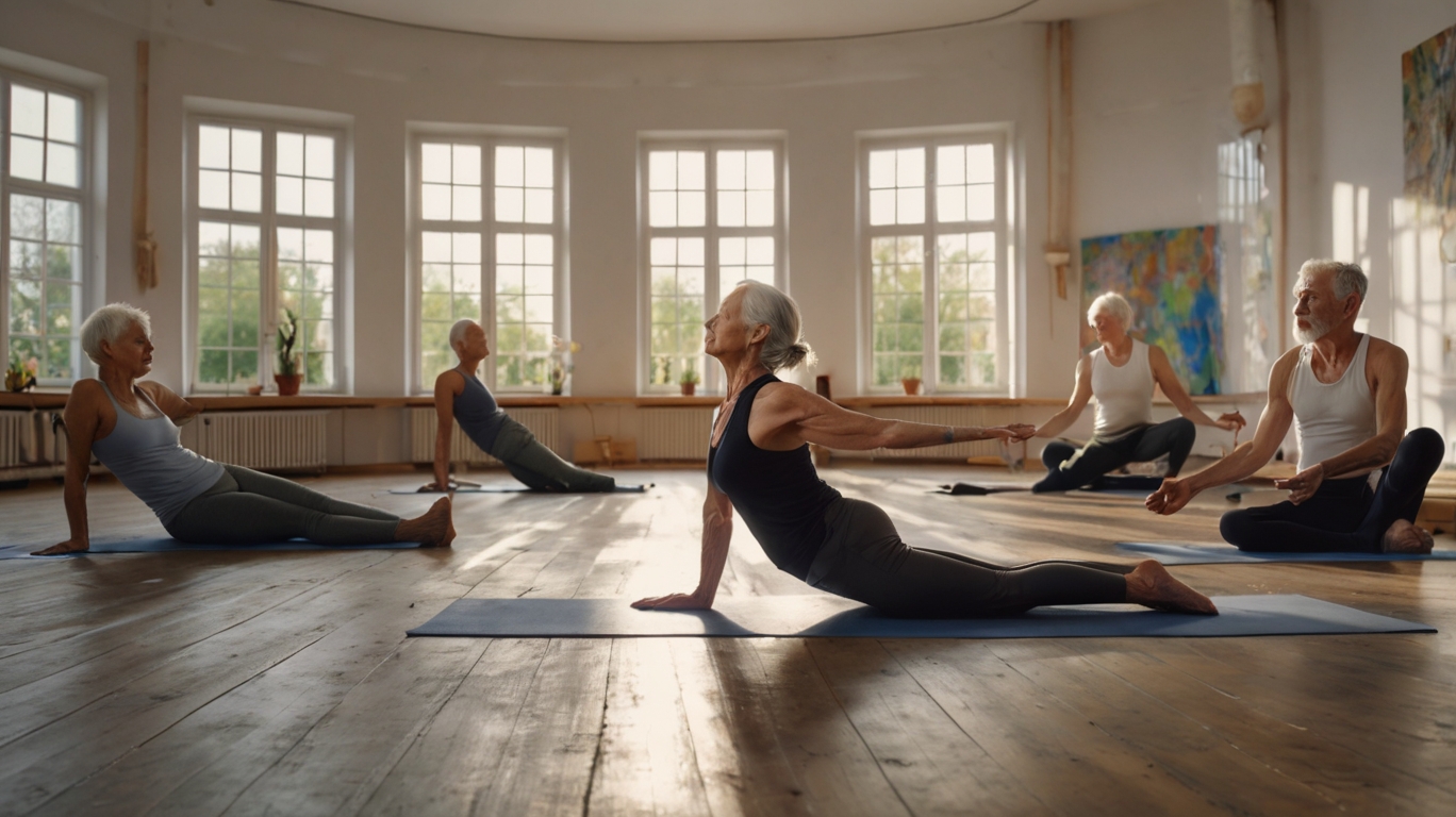 Асани в студії Elevate Yoga